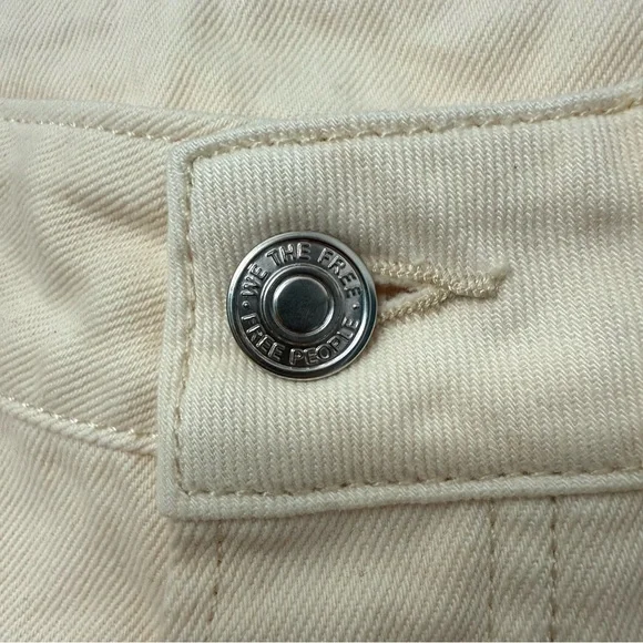 We The Free Cream High Ride Straight Leg Jeans - Picture 3 of 6